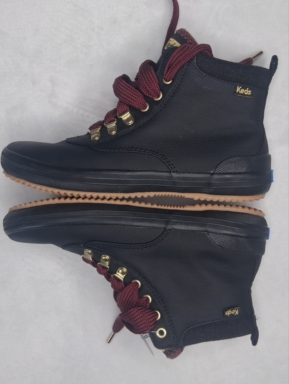 Keds Women's Scout Water Resistant Black Canvas Ankle Boots High Top Sz 7.5